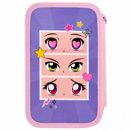 Пенал ПИФАГОР, 3 отделения, ламинированный картон, 19х11 см, "Anime eyes", 272251 Пенал ПИФАГОР, 3 отделения, ламинированный картон, 19х11 см, "Anime eyes", 272251