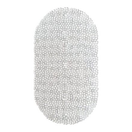 Коврик для ванны противоскользящий 69х39 см, "Капли", овальный, прозрачный, ПВХ, PRIMILA (ПРИМИЛА), 700375