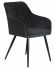 Набор 2 шт Стул обеденный DOBRIN ROBERT, черные матовые ножки, велюр V108-77 Чёрный