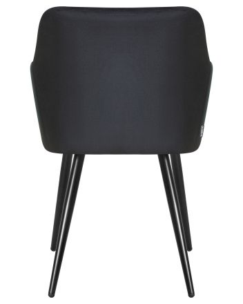 Набор 2 шт Стул обеденный DOBRIN ROBERT, черные матовые ножки, велюр V108-77 Чёрный