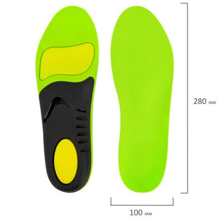 Стельки для кроссовок СПОРТИВНЫЕ КАРКАСНЫЕ, материал PU PRO SPORT, размер RU 42-43 / EU 43-44, с линиями выреза, SHEGRA (ШЕГРА), 700768 Стельки для кроссовок СПОРТИВНЫЕ КАРКАСНЫЕ, материал PU PRO SPORT, размер RU 42-43 / EU 43-44, с линиями выреза, SHEGRA (ШЕГРА), 700768