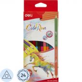 Карандаши цветные Deli EC00520 ColoRun липа 24цв/наб 2сторонние (12шт) Карандаши цветные Deli EC00520 ColoRun липа 24цв/наб 2сторонние (12шт)