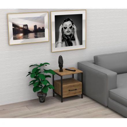 Тумба TI_прикроватная Комус Онега-13 с ящ.универс. 420х350х500, дуб вотан