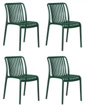 Набор 4 шт Стул обеденный DOBRIN WALTER, темно-зеленый