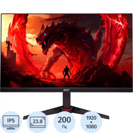 Монитор Acer Nitro (UM.QV0CD.101)23,8/FHD/IPS/200Hz/250cd/0,5ms/HDMI/DP Монитор Acer Nitro (UM.QV0CD.101)23,8/FHD/IPS/200Hz/250cd/0,5ms/HDMI/DP