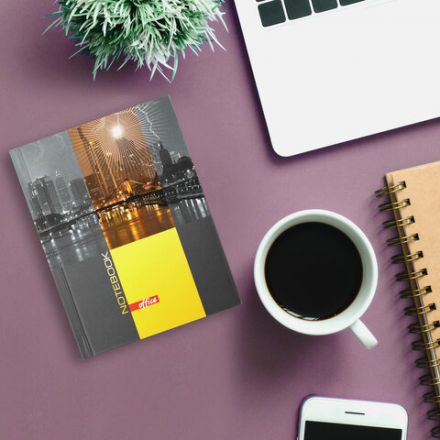 Блокнот МАЛЫЙ ФОРМАТ 110х147 мм, А6, 80 л., твердый, клетка, выборочный лак, BRAUBERG, "Город", 123246