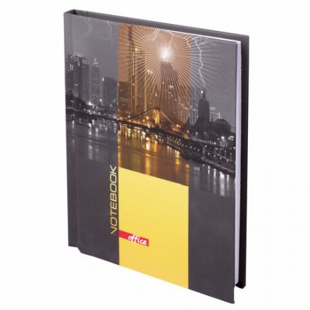 Блокнот МАЛЫЙ ФОРМАТ 110х147 мм, А6, 80 л., твердый, клетка, выборочный лак, BRAUBERG, "Город", 123246