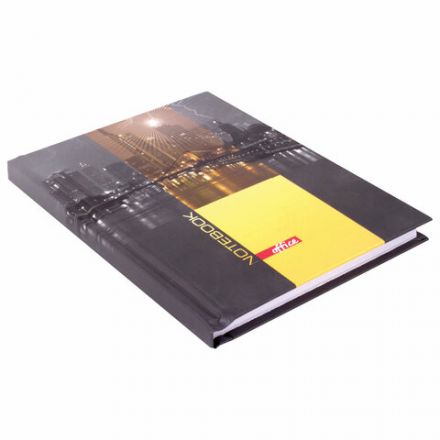 Блокнот МАЛЫЙ ФОРМАТ 110х147 мм, А6, 80 л., твердый, клетка, выборочный лак, BRAUBERG, "Город", 123246