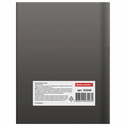 Блокнот МАЛЫЙ ФОРМАТ 110х147 мм, А6, 80 л., твердый, клетка, выборочный лак, BRAUBERG, "Город", 123246