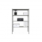 Стеллаж Практик MS 200KD 1950*1000*400мм, 4 полки, серый, комплект Стеллаж Практик MS 200KD 1950*1000*400мм, 4 полки, серый, комплект