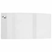 Обложка ПВХ со штрихкодом для учебников МАЛОГО ФОРМАТА, С ЗАКЛАДКОЙ, ПЛОТНАЯ, 110 мкм, 233х450 мм, универс., прозрачная, ЮНЛАНДИЯ, 229319