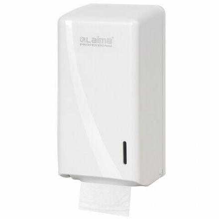 Диспенсер для туалетной бумаги листовой LAIMA PROFESSIONAL ORIGINAL (Система T3), белый, ABS-пластик, 605770