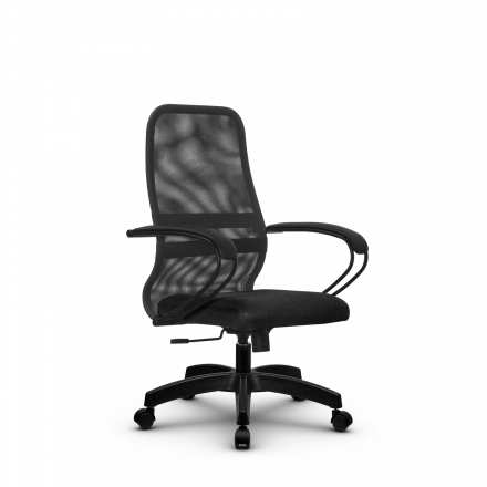 Кресло Метта SU-CP-8 темно-серое/черное Pl