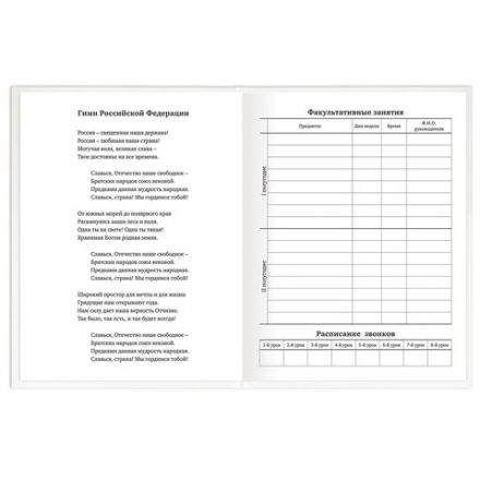 Дневник 1-11 класс 40 л., твердый, BRAUBERG, матовая ламинация, БЕЛЫЙ, 105540