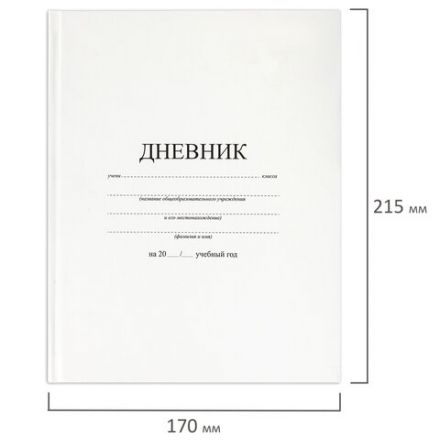 Дневник 1-11 класс 40 л., твердый, BRAUBERG, матовая ламинация, БЕЛЫЙ, 105540