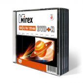 Носители информации DVD+R, 16x, Mirex, Slim/5, UL130013A1F Носители информации DVD+R, 16x, Mirex, Slim/5, UL130013A1F