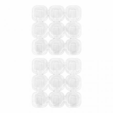 Крючки самоклеящиеся для гирлянд и проводов 1,5х1,5 см, КОМПЛЕКТ 18 шт., LAIMA Home, 608795