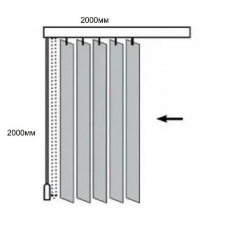 Жалюзи VD_0MX Вертикальные тканевые ЛАЙН 200x200 белый Жалюзи VD_0MX Вертикальные тканевые ЛАЙН 200x200 белый