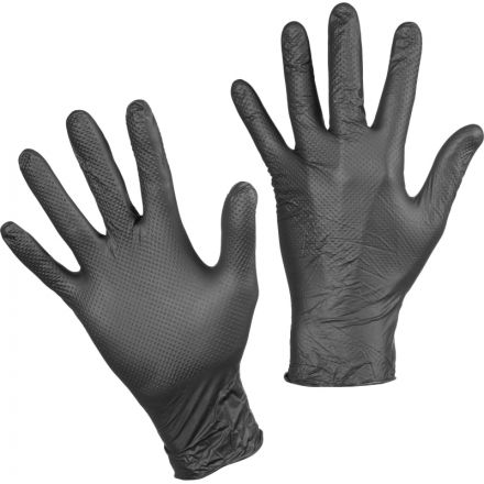 Перчатки одноразовые нитрил GOGRIP BLACK цв.черный (25 пар/уп) р.L