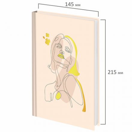 Ежедневник недатированный А5 145х215 мм, ламинированная обложка с фольгой, 160 л., STAFF, "Силуэт", 115565