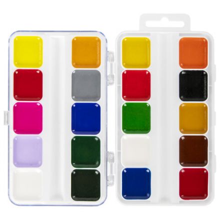 Краски акварельные BRAUBERG KIDS, медовые, 20 цветов, квадратные кюветы, пластиковый пенал, 192283 Краски акварельные BRAUBERG KIDS, медовые, 20 цветов, квадратные кюветы, пластиковый пенал, 192283