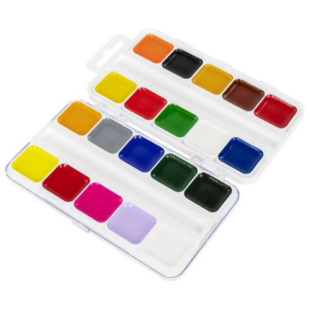 Краски акварельные BRAUBERG KIDS, медовые, 20 цветов, квадратные кюветы, пластиковый пенал, 192283 Краски акварельные BRAUBERG KIDS, медовые, 20 цветов, квадратные кюветы, пластиковый пенал, 192283