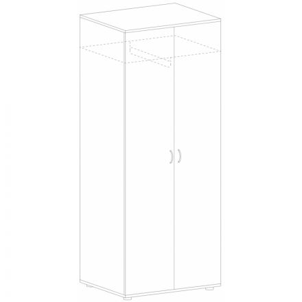 Шкаф SH_Стратегия для одежды S77 (51820) серый