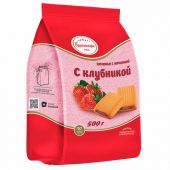 Печенье сдобное БРЯНКОНФИ с клубничной начинкой, 500 г, УТ-00028797 Печенье сдобное БРЯНКОНФИ с клубничной начинкой, 500 г, УТ-00028797