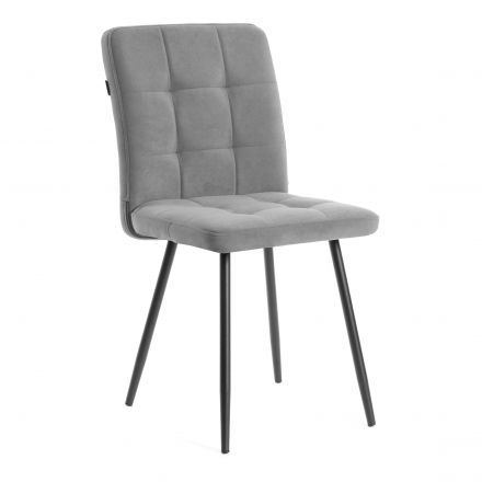 Комплект кресло + стул Medeo LT, флок , серый/черный, 29, 45х56х89 см