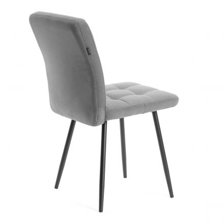 Комплект кресло + стул Medeo LT, флок , серый/черный, 29, 45х56х89 см