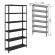 Стеллаж металлический BRABIX "ГРАФИТ MS KD-195/30-6", лофт, 1950х1000х300 мм, 6 полок, 291271, S240BR243693