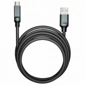 Кабель BOLD USB – Type-C 1 м, 3 А, SMARTBUY, для быстрой зарядки и передачи данных, толстый, черный, 18102, 3112BOLD-BLACK