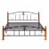 Кровать РУМБА (AT-203)/ RUMBA, дерево гевея/металл, 160*200 см (Queen bed), красный дуб/черный