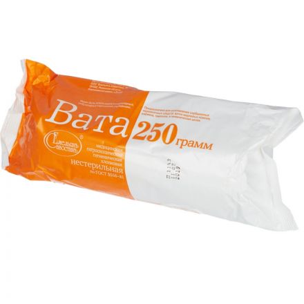 Перевяз. ср-ва Вата гигиен. нестер. 250г 60шт/уп Емельянъ Савостинъ Перевяз. ср-ва Вата гигиен. нестер. 250г 60шт/уп Емельянъ Савостинъ