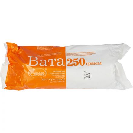 Перевяз. ср-ва Вата гигиен. нестер. 250г 60шт/уп Емельянъ Савостинъ Перевяз. ср-ва Вата гигиен. нестер. 250г 60шт/уп Емельянъ Савостинъ