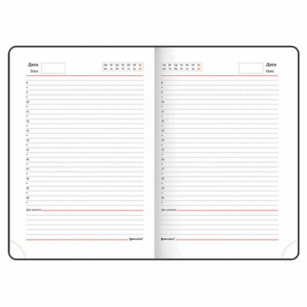 Ежедневник недатированный А5 (138х213 мм), BRAUBERG VISTA, под кожу, гибкий, 136 л., "Romantic", 112043