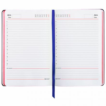 Ежедневник недатированный А5 (138х213 мм), BRAUBERG VISTA, под кожу, гибкий, 136 л., "Romantic", 112043