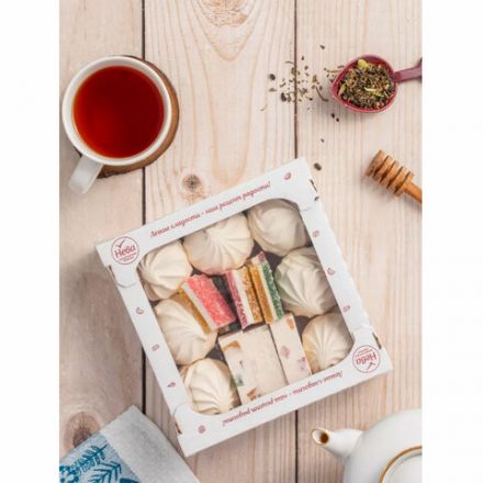 Набор НЕВА, ассорти: зефир ванильный, мармелад трехслойный, пастила с кусочками мармелада, 650 г