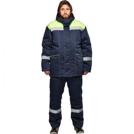 Костюм рабочий зимний муж з45-КПК син/лимон (р.64-66) 170-176