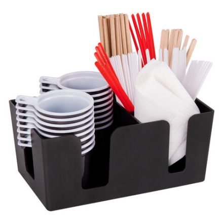 Подставка органайзер барный (шесть отделений) для салфеток, сахара, размешивателей, зубочисток, трубочек, ложечек, LAIMA, 608100