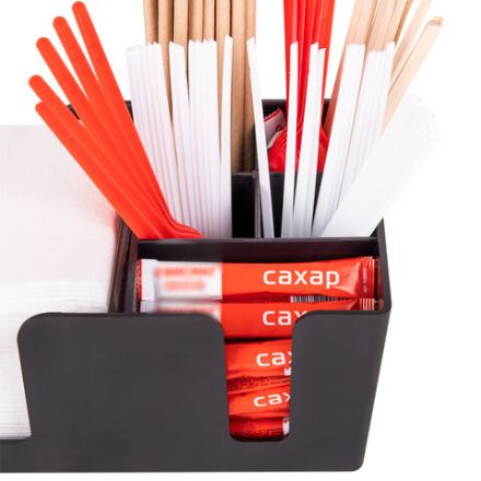 Подставка органайзер барный (шесть отделений) для салфеток, сахара, размешивателей, зубочисток, трубочек, ложечек, LAIMA, 608100