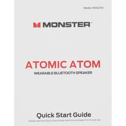 Колонка портативная Monster Atomic Atom, красная