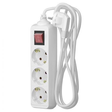 Удлинитель сетевой ФОТОН 16-33ЕS, 3м, 3 р, 16А, с выкл., с заземл., Белый