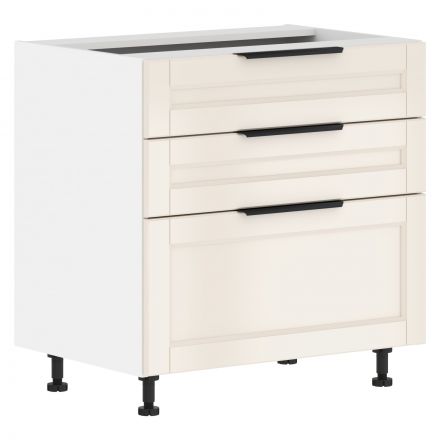 Шкаф напольный с ящиками MOB 8082.2C Бежевая эмаль/Белый 800х560х820 SICILIA