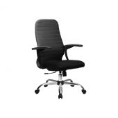 Кресло Метта CP-10 Ch черное, крестовина хром(d696)