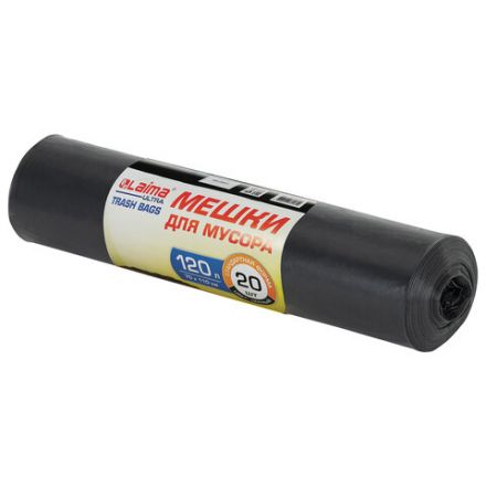 Мешки для мусора LAIMA "ULTRA" 120 л, черные, рулон 20 шт., сверхпрочные, ПСД 60 мкм, 70х110 см, 607697 Мешки для мусора LAIMA "ULTRA" 120 л, черные, рулон 20 шт., сверхпрочные, ПСД 60 мкм, 70х110 см, 607697