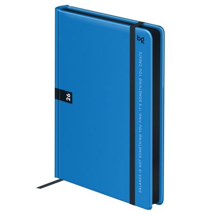 Ежедневник датированный 2026, А5, 7БЦ BG"Monochrome. Ocean", синий, soft touch
