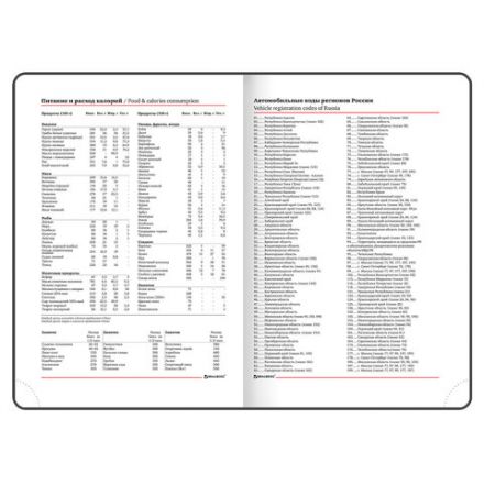 Ежедневник недатированный А5 138x213 мм BRAUBERG "Rainbow", под кожу, 136 л., черный/красный, 113498