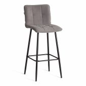 Барный стул  Bari/Бари велюр, серый, 29, 45х56х110 см