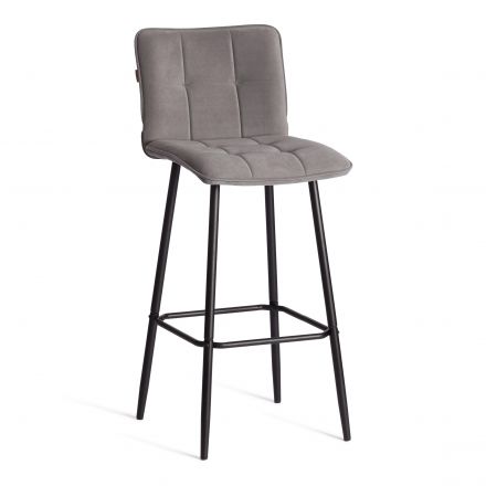 Барный стул Bari/Бари велюр, серый, 29, 45х56х110 см Барный стул Bari/Бари велюр, серый, 29, 45х56х110 см